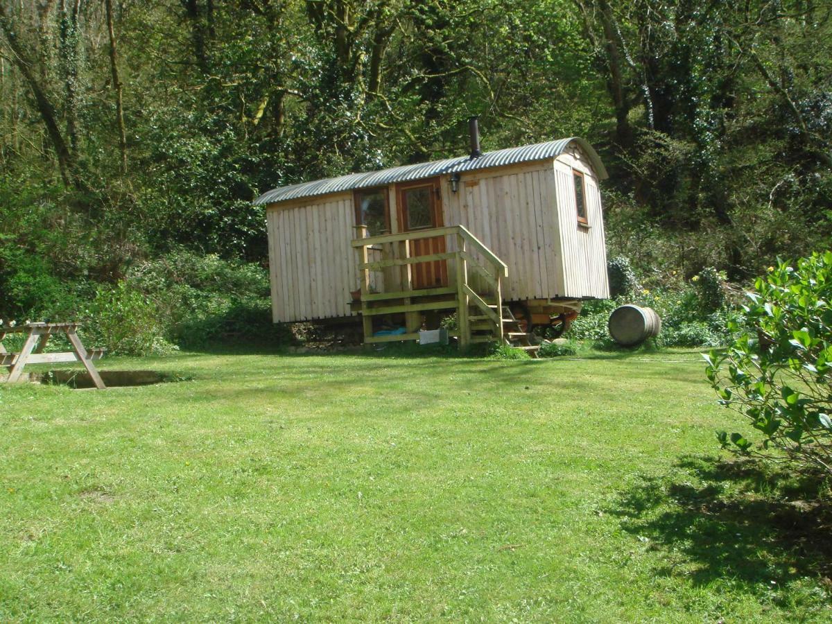 קארמרת'ן 'Morris' The Shepherd'S Hut With Woodland Hot Tub מראה חיצוני תמונה