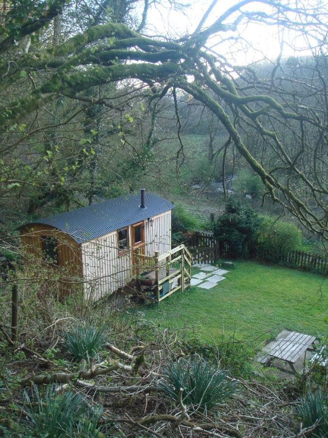 קארמרת'ן 'Morris' The Shepherd'S Hut With Woodland Hot Tub מראה חיצוני תמונה